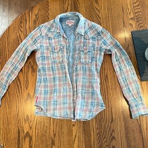 True religion size medium flannel barley worn